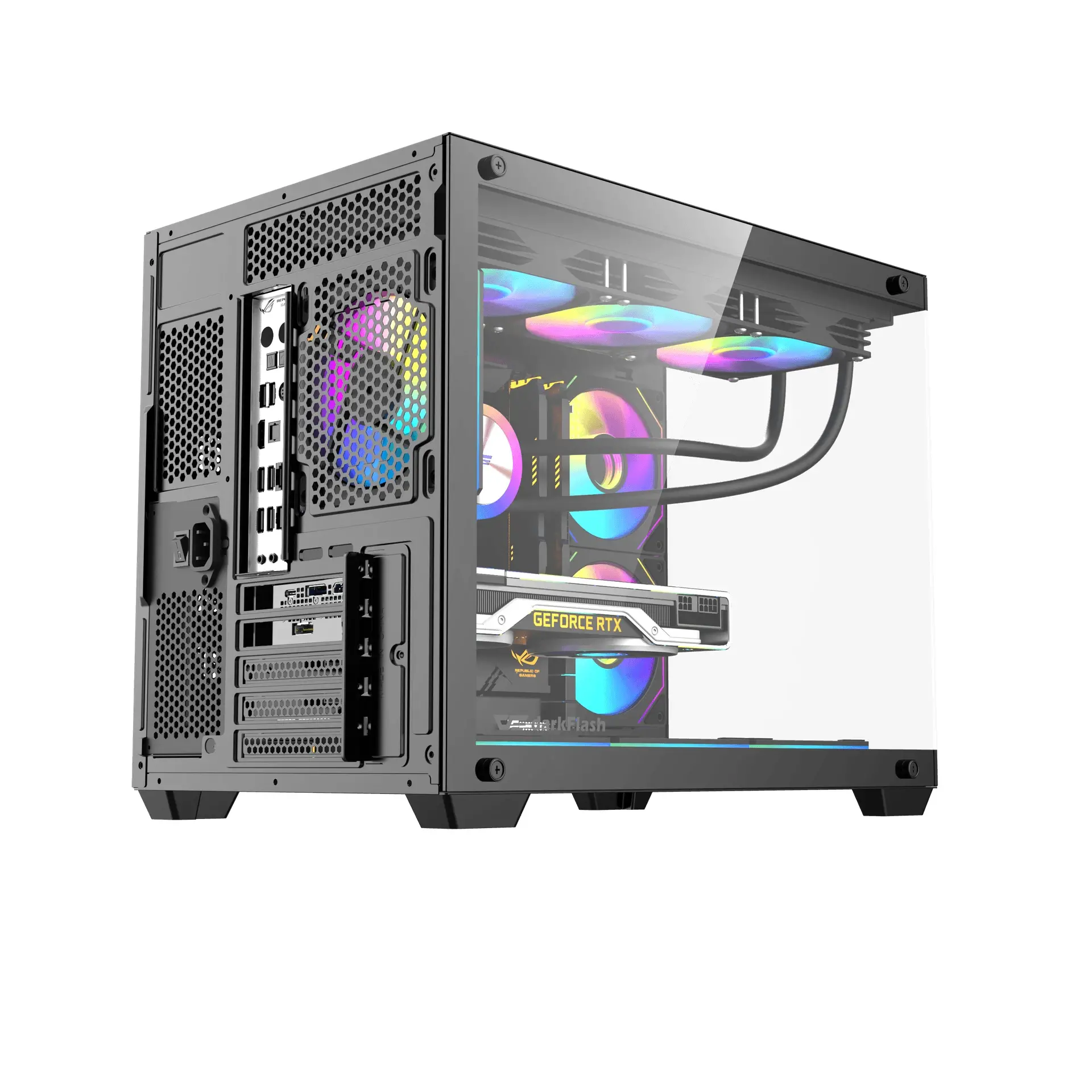 Darkflash кутия Case mATX - B275 PRO Black - 6 x 120 mm Infinity Mirror A-RGB - image 6