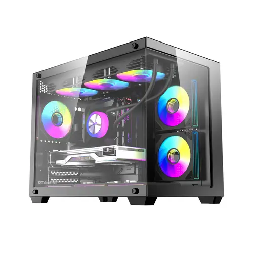 Darkflash κουτί Case mATX - B275 PRO Black - 6 x 120 mm Infinity Mirror A-RGB - 1