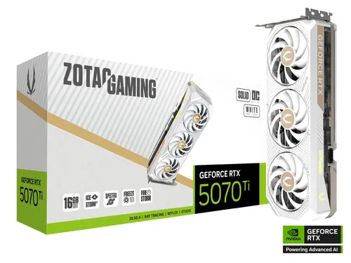 Видео карта ZOTAC GAMING RTX 5070 TI Solid Core OC White 16GB GDDR7 - image 6
