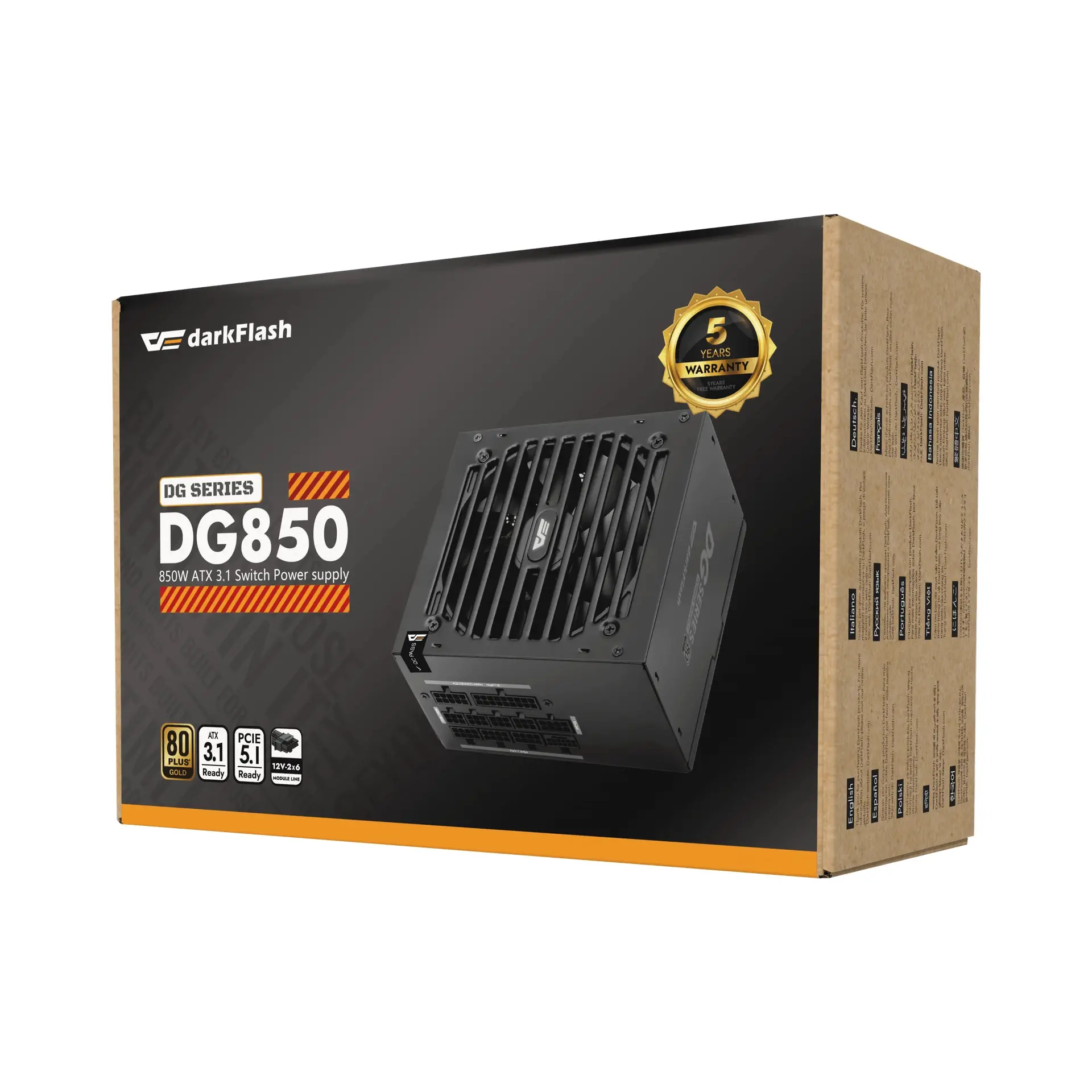 Darkflash τροφοδοτικό PSU ATX 3.1 850W Gold, Full Modular - DG850 - image 8