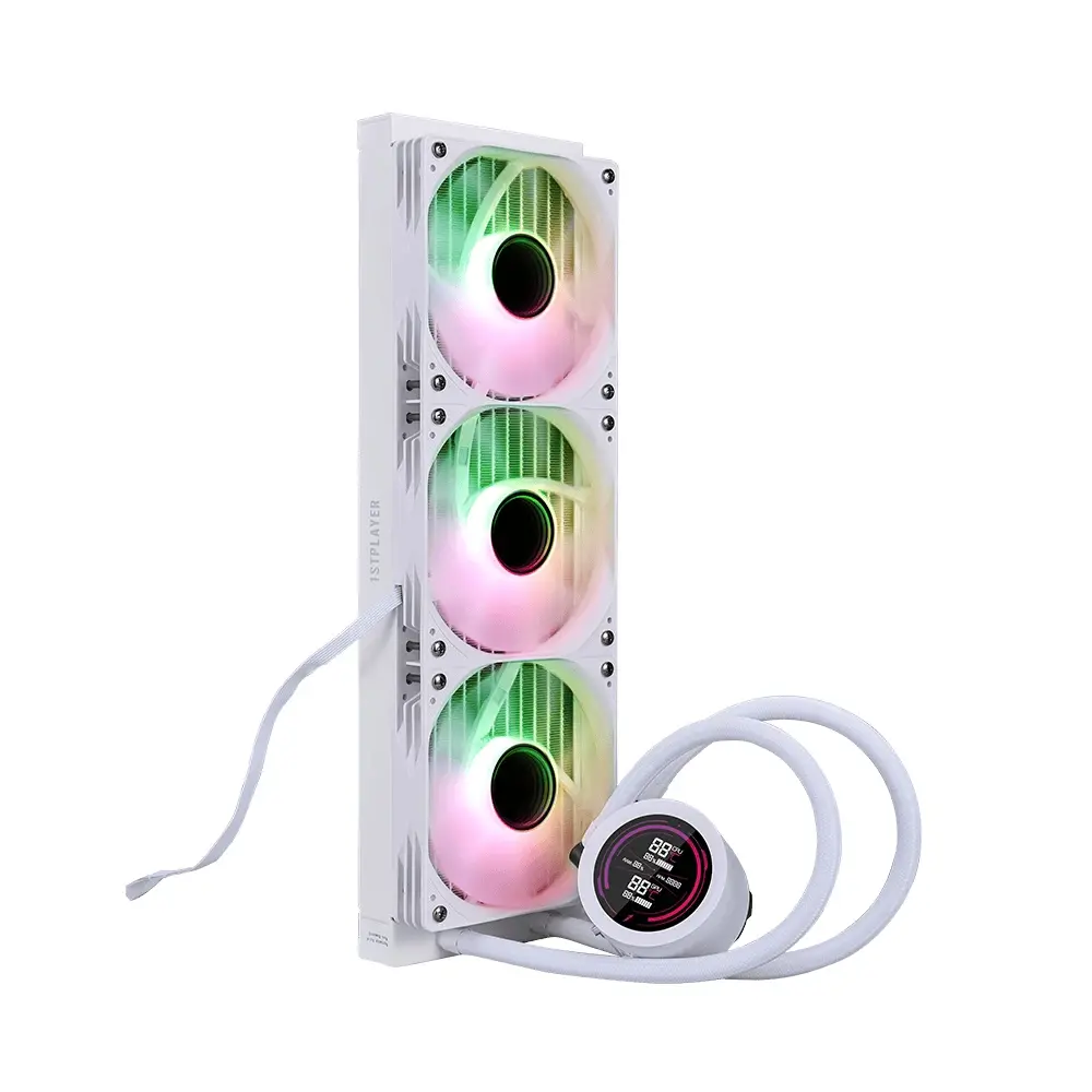 1stPlayer водно охлаждане Water Cooling 360mm - Thunderstorm TS4 360 White - Digital Display, aRGB - image 5
