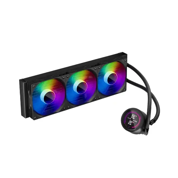 1stPlayer водно охлаждане Water Cooling 360mm - Thunderstorm TS4 360 Black - Digital Display, aRGB - image 1
