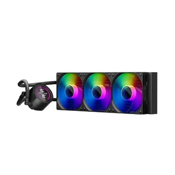 1stPlayer răcire cu apă Water Cooling 360mm - Thunderstorm TS4 360 Black - Digital Display, aRGB - image 2