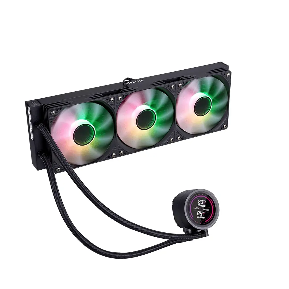 1stPlayer водно охлаждане Water Cooling 360mm - Thunderstorm TS4 360 Black - Digital Display, aRGB - image 5