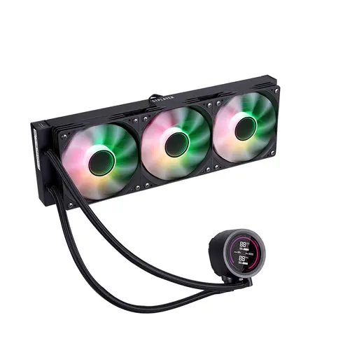 1stPlayer răcire cu apă Water Cooling 360mm - Thunderstorm TS4 360 Black - Digital Display, aRGB - 6