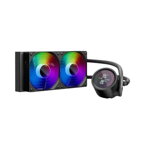 1stPlayer водно охлаждане Water Cooling 240mm - Thunderstorm TS4 240 Black - Digital Display, aRGB - image 1