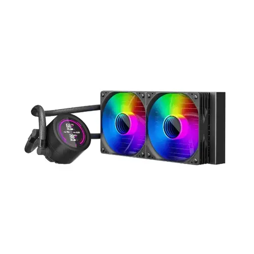 1stPlayer водно охлаждане Water Cooling 240mm - Thunderstorm TS4 240 Black - Digital Display, aRGB - image 2