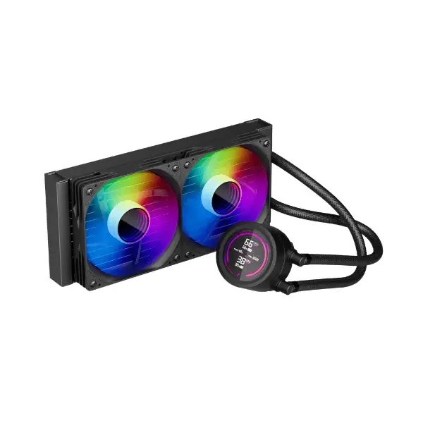 1stPlayer водно охлаждане Water Cooling 240mm - Thunderstorm TS4 240 Black - Digital Display, aRGB - image 3