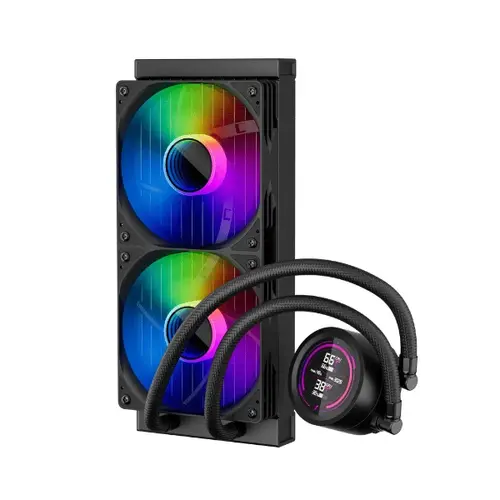 1stPlayer водно охлаждане Water Cooling 240mm - Thunderstorm TS4 240 Black - Digital Display, aRGB - image 4