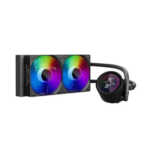 1stPlayer водно охлаждане Water Cooling 240mm - Thunderstorm TS4 240 Black - Digital Display, aRGB