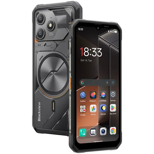 Blackview FORT100 LTE 6.56-inch HD+ 1612x720 90Hz 8+128GB MT Helio G81 Octa-Core 2.0GHz 13MP Front 16MP Rear NFC MIL-STD-810H 5000mAh Fingerprint  Android 16 Cosmic Black - image 1