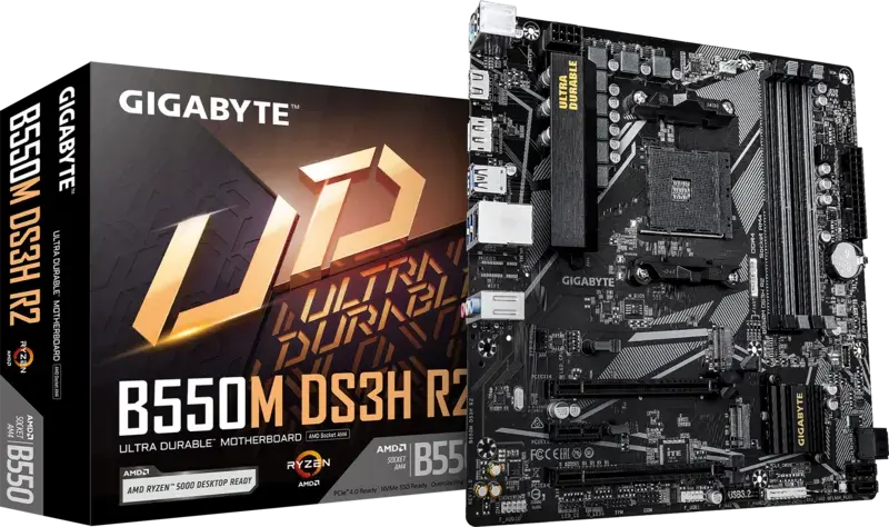 Дънна платка GIGABYTE B550M DS3H R2 Socket AM4 - image 3