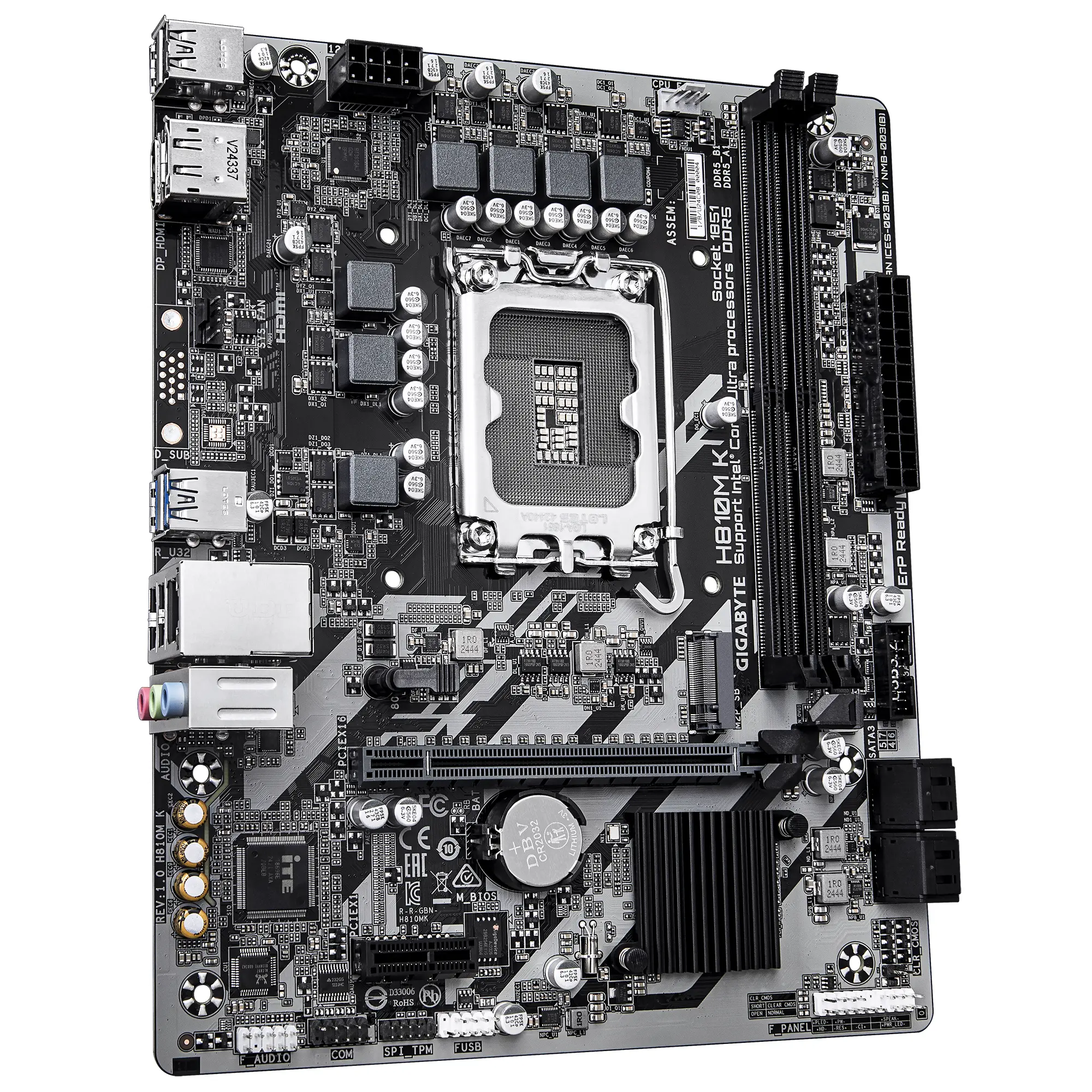 Дънна платка GIGABYTE H810M K, LGA 1851, DDR5 - image 1