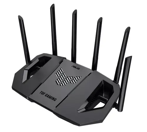 Рутер, Asus Gaming Wireless Router,TUF Gaming BE9400 Tri Band WiFi 7 (802.11be) Extendable Gaming Router, Quad 2.5G ports, 3-step Port Forwarding, Smart Home Master, AiMesh support, and AiProtection for Network Security, Black - image 2