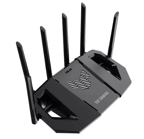 Рутер, Asus Gaming Wireless Router,TUF Gaming BE9400 Tri Band WiFi 7 (802.11be) Extendable Gaming Router, Quad 2.5G ports, 3-step Port Forwarding, Smart Home Master, AiMesh support, and AiProtection for Network Security, Black - image 3