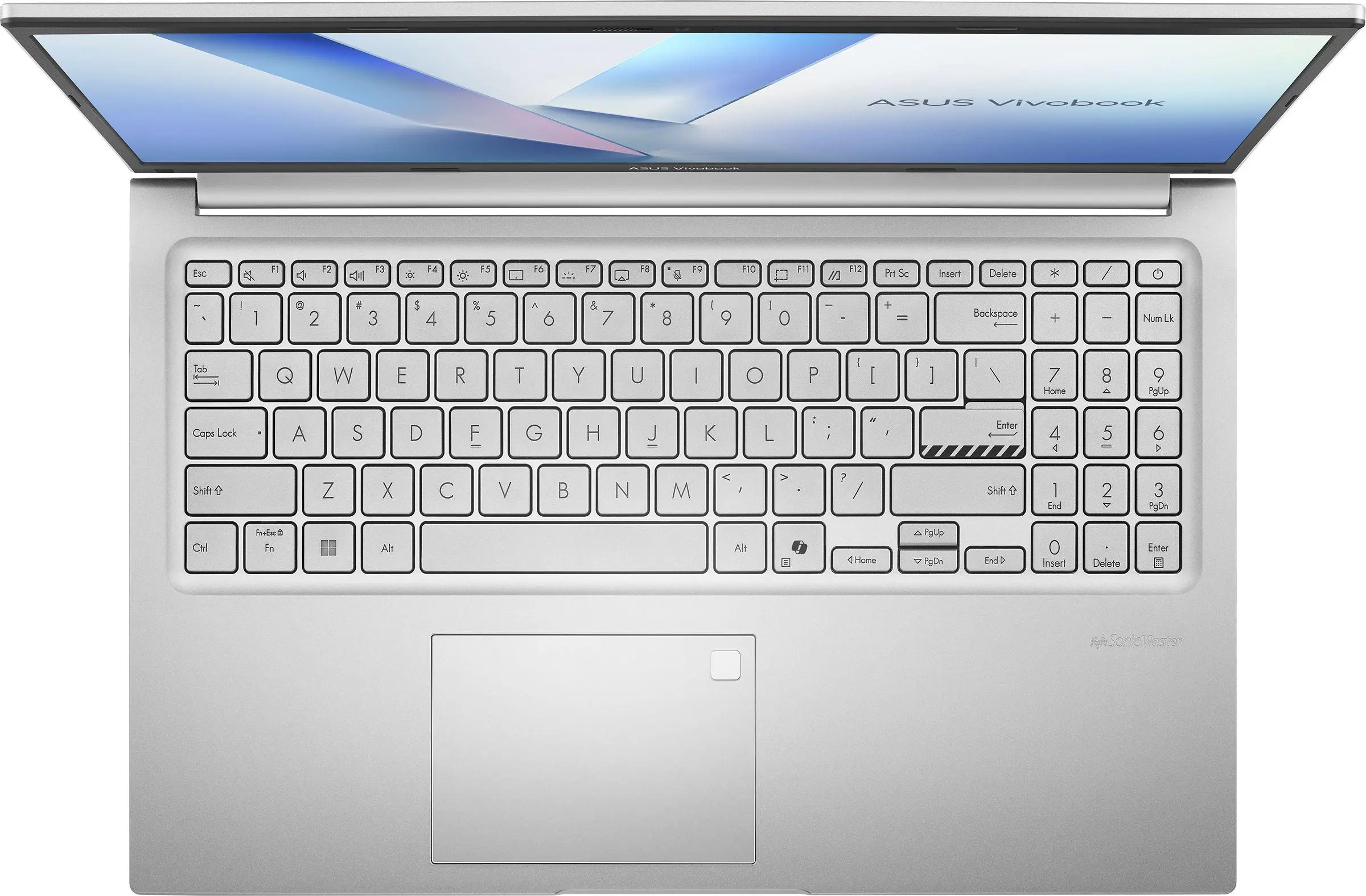Лаптоп, Asus Vivobook M1502NAQ-BQ041, AMD Ryzen 7,15.6 "FHD(1920X1080) 16:9,16GB LPDDR5 (8 GB on BD),512 GB SSD,Backlit Keyboard , NO OS, Cool Silver - image 2
