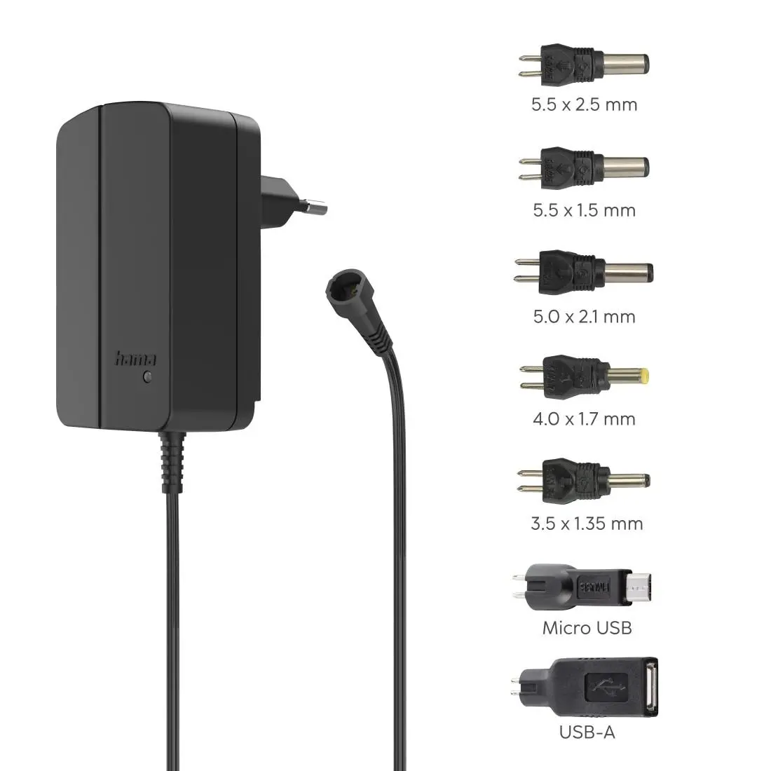 Hama Универсално захранване, регулируемо, 2250mA, 27W, max. 12V, 7 адаптера - image 4