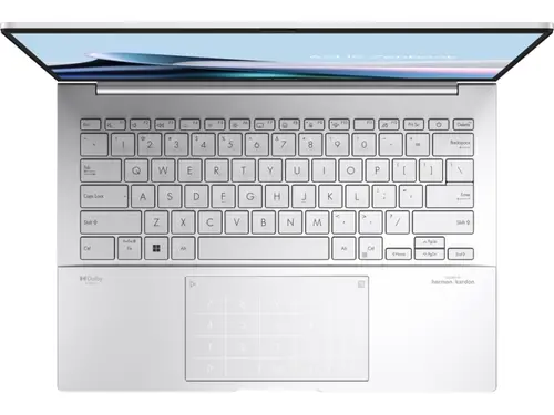 Лаптоп, Asus Zenbook UX3405CA-ST787X, Intel Ultra 9 285H 2.9 GHz (24MB Cache, up to 5.4 GHz, 16 cores, 16 Threads), 14.0 OLED WQXGA+(WQ+) 2880X1800 16:10 Bend+500nits Glare , 120 Hz, LPDDR5X 32GB ( on board ),1TB  SSD G4, Windows 11 Pro,Foggy Silver - image 3