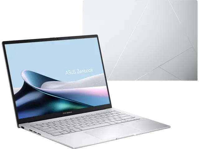 Лаптоп, Asus Zenbook UX3405CA-ST787X, Intel Ultra 9 285H 2.9 GHz (24MB Cache, up to 5.4 GHz, 16 cores, 16 Threads), 14.0 OLED WQXGA+(WQ+) 2880X1800 16:10 Bend+500nits Glare , 120 Hz, LPDDR5X 32GB ( on board ),1TB SSD G4, Windows 11 Pro,Foggy Silver - image 4