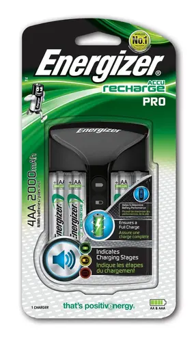 ЗАРЯДНО УСТРОЙСТВО ЗА 4 БРОЯ БАТЕРИИ АА ENR PRO CHAR EU BP + 4AA ENERGIZER