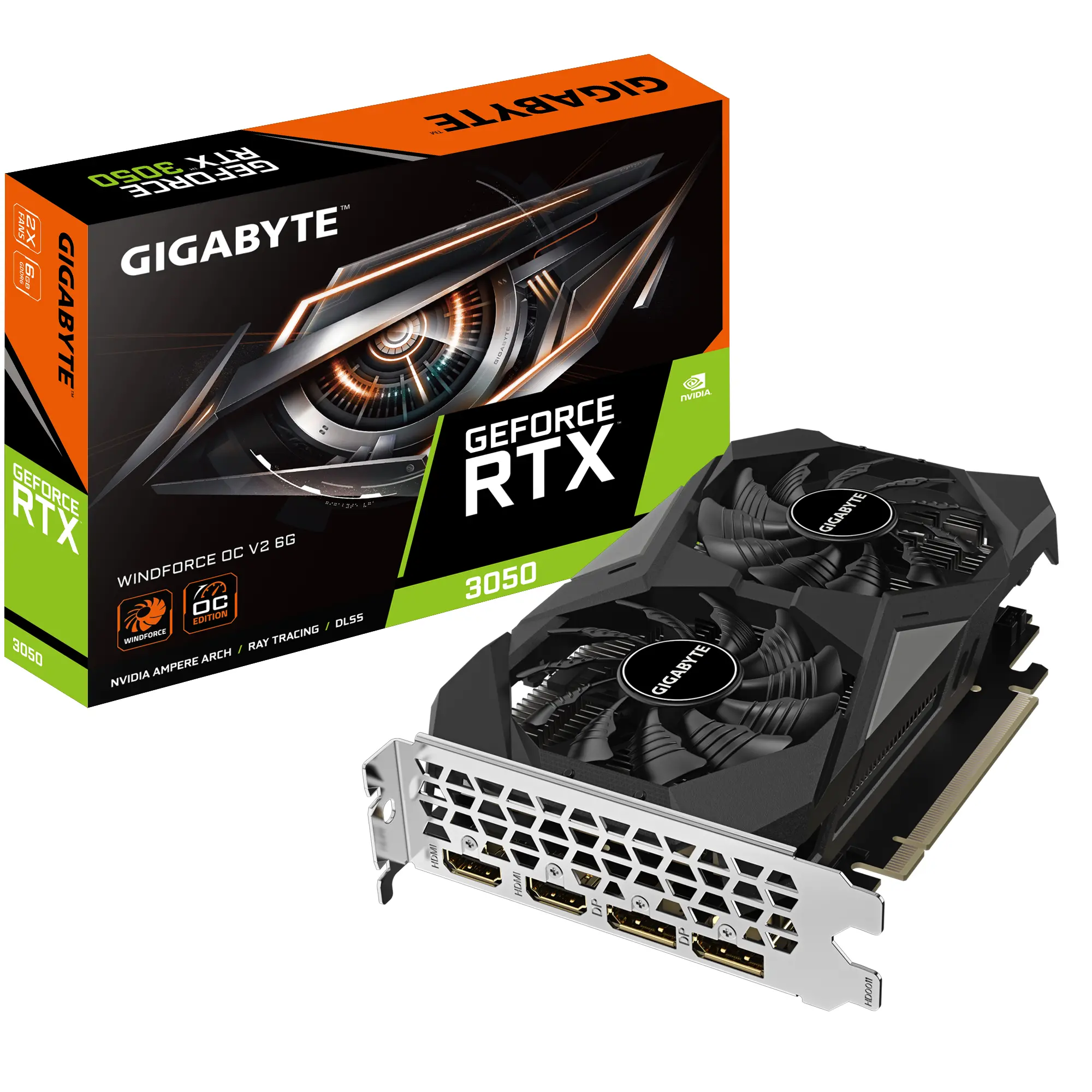 Видео карта GIGABYTE RTX 3050 WINDFORCE OC V2 6GB GDDR6 - image 6