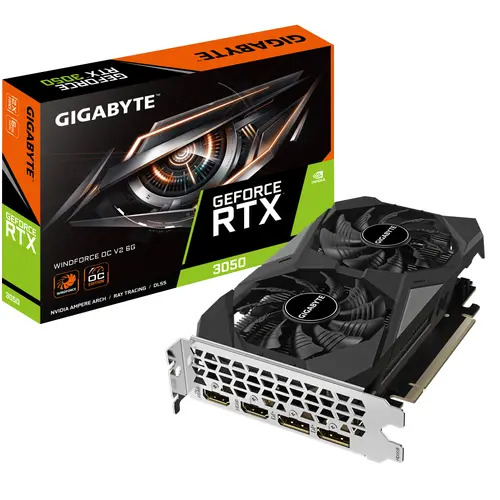 Κάρτα γραφικών GIGABYTE RTX 3050 WINDFORCE OC V2 6GB GDDR6 - 7