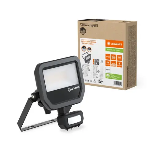 LED ПРОЖЕКТОР СЪС СЕНЗОР FLOODLIGHT SENSOR 20 17W 2K4LM 840 PS SY100 BK LEDVANCE
