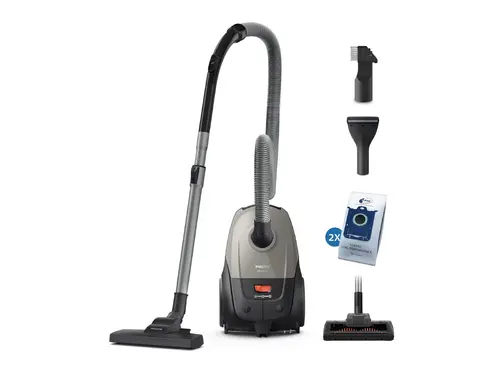 PHILIPS Ηλεκτρική σκούπα με σακούλα Series 2000 γκρι χρώμα - 1