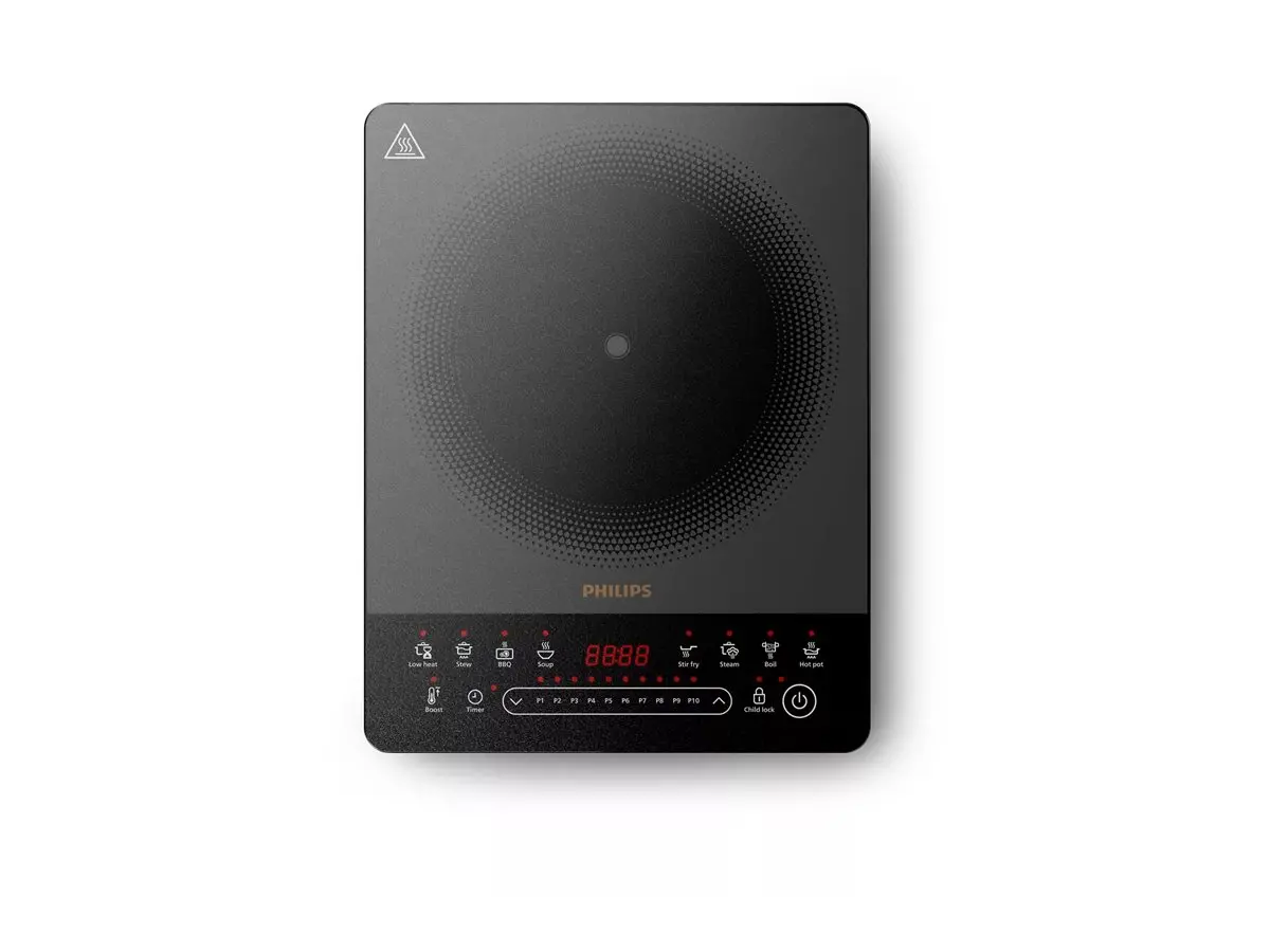 PHILIPS Индукционен котлон Series 5000 сензорен дисплей 8 предварителни настройки автоматично изключване и защита за деца - image 1