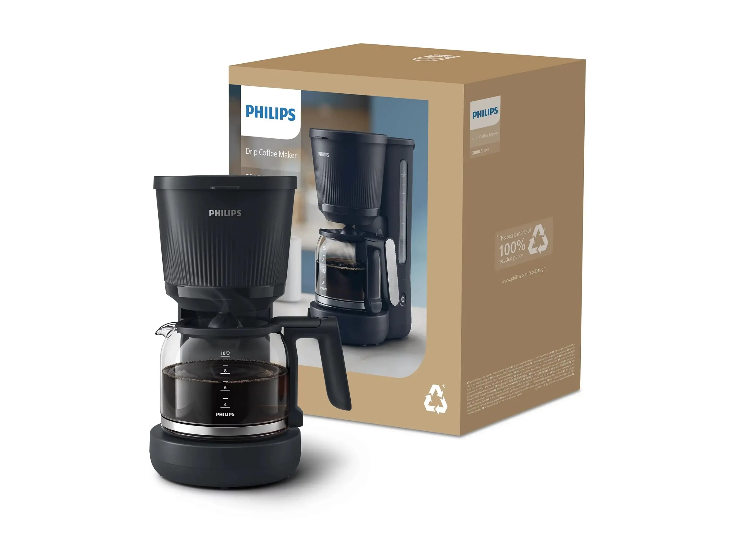 PHILIPS кафемашина за филтърно кафе вместимост 1.25л с автоматично изключване