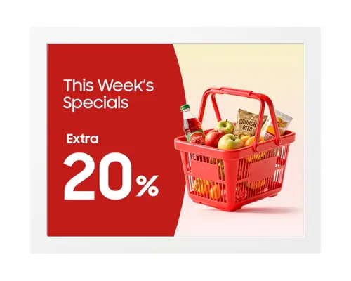 Широкоформатен дисплей, Samsung 13.3" Colour E-Paper EMD 1,200 x 1,600 WiFi Bluetooth White