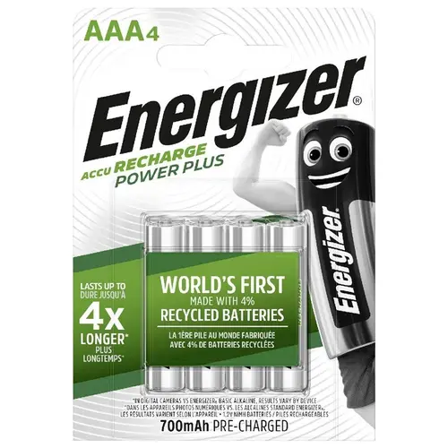 АКУМУЛАТОРНИ БАТЕРИИ ENR RECH PLUS AAA CHP4 ENERGIZER