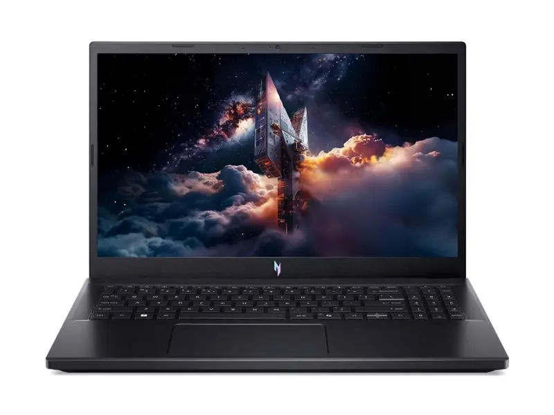 Лаптоп, Acer Nitro V 15 AI, ANV15-42-R723, AMD Ryzen 7 7445HS (up to 4.7GHz, 6MB), 15.6" FHD (1920x1080) IPS 165Hz, 16GB DDR5 (1 slot free), 512GB PCIe NVMe SSD, NVIDIA GeForce RTX 3050 6GB GDDR6, HD Cam, WiFi 6E, BT 5.3, Backlit Kbd, No OS, Obsidian Black, Gam
