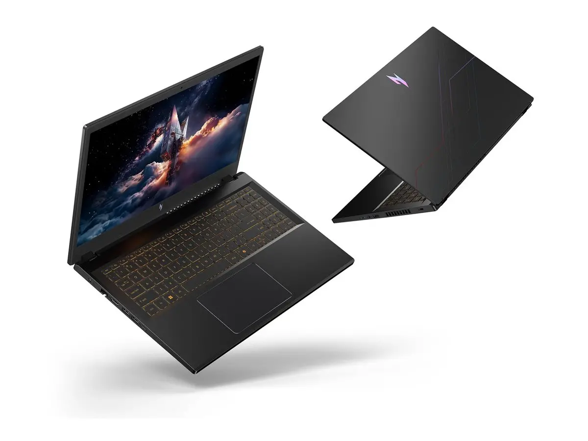 Лаптоп, Acer Nitro V 15 AI, ANV15-42-R723, AMD Ryzen 7 7445HS (up to 4.7GHz, 6MB), 15.6" FHD (1920x1080) IPS 165Hz, 16GB DDR5 (1 slot free), 512GB PCIe NVMe SSD, NVIDIA GeForce RTX 3050 6GB GDDR6, HD Cam, WiFi 6E, BT 5.3, Backlit Kbd, No OS, Obsidian Black, Gam - image 2
