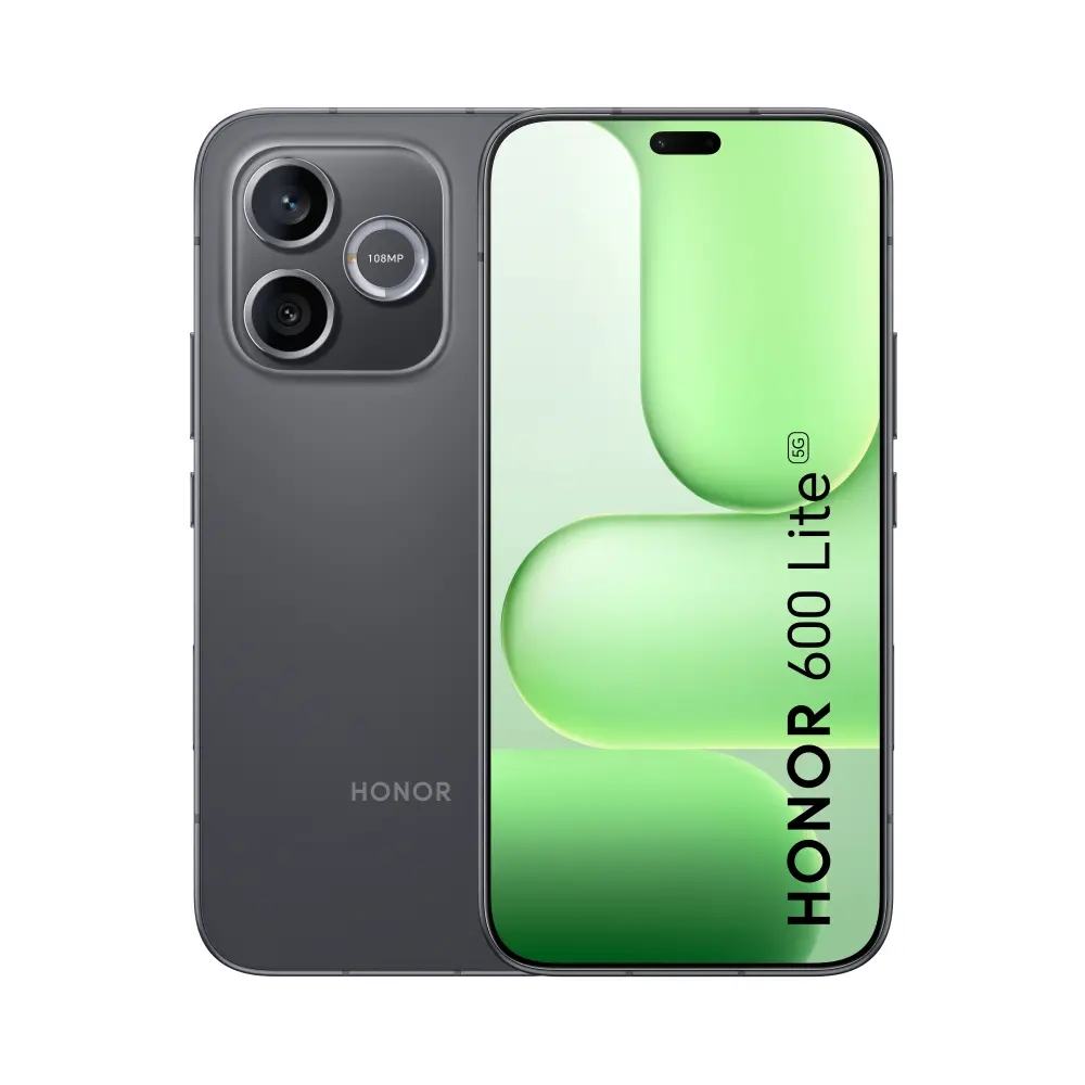 Мобилен телефон, Honor 600 Lite 8GB+256GB Velvet Black, Luna-N31C, 6.6" 120Hz, AMOLED, 2412x1080, 5G, MediaTek Dimensity 7100-Elite (4x2.4 GHz & 4x2 GHz) , 8GB, 256GB, Camera 108+5MP/Front 16MP, 6520mAh, FPT, BT 6.0, USB Type-C 2.0, Android 16, MagicOS 10