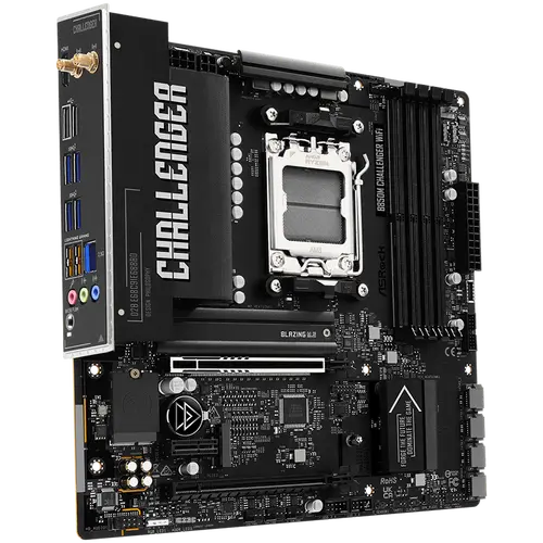 ASROCK Placă de bază B850M Challenger WiFi, AM5, 4x DDR5, 1x PCIe 5.0 x16, 1x PCIe 4.0x1, 1x PCIe 4.0x16, 1x Blazing M.2, 1x Hyper M.2, 4x SATA3, RAID - 3