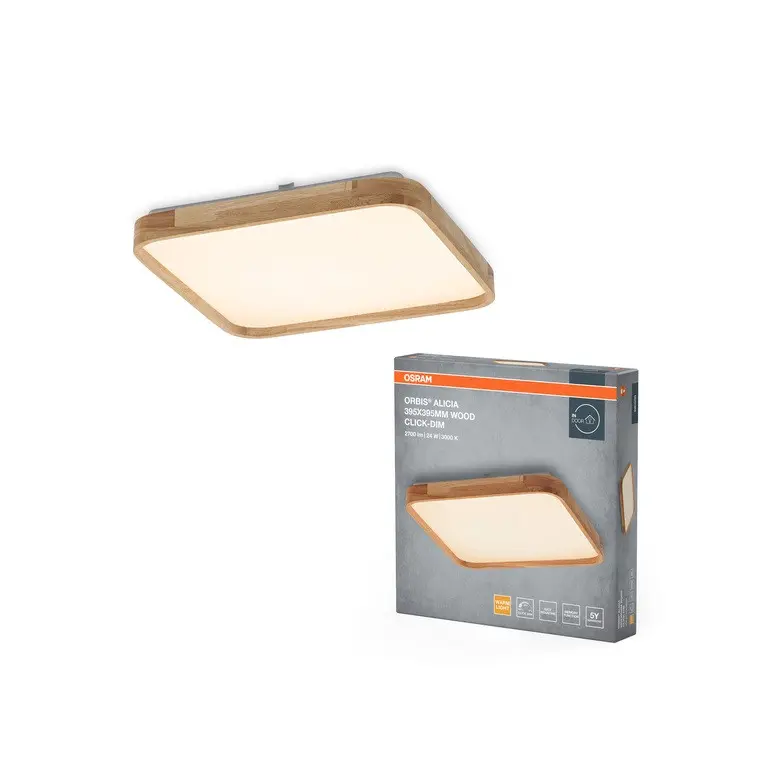 CORP DE ILUMINAT LED ORBIS ALICIA 395X395MM 24W 830 Click DIM LEMN LEDVANCE