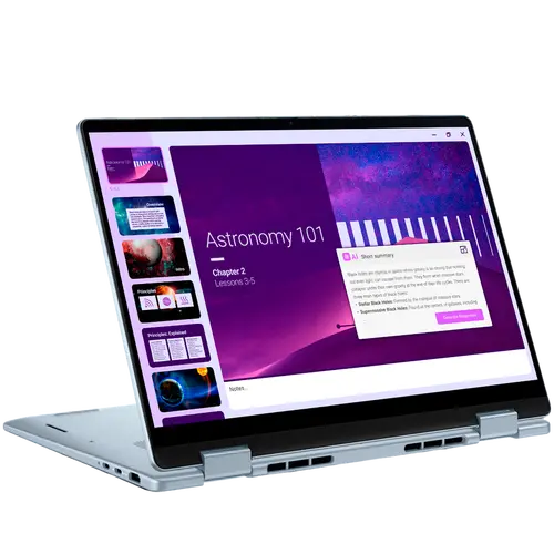 Dell 14 Plus 2-in-1 (DB04250), Intel Core Ultra 7 256V(8C, 8T, 12MB, up to 4.8GHz), 14.0" 2K(1920x1200) Touch WVA, 16GB LPDDR5x, 1TB M.2 SSD, Arc Graphics, WiFi+BT, Cam+Mic, EN Backlit KBD, FPR, Win11Pro, 3Y Led Carry - image 1