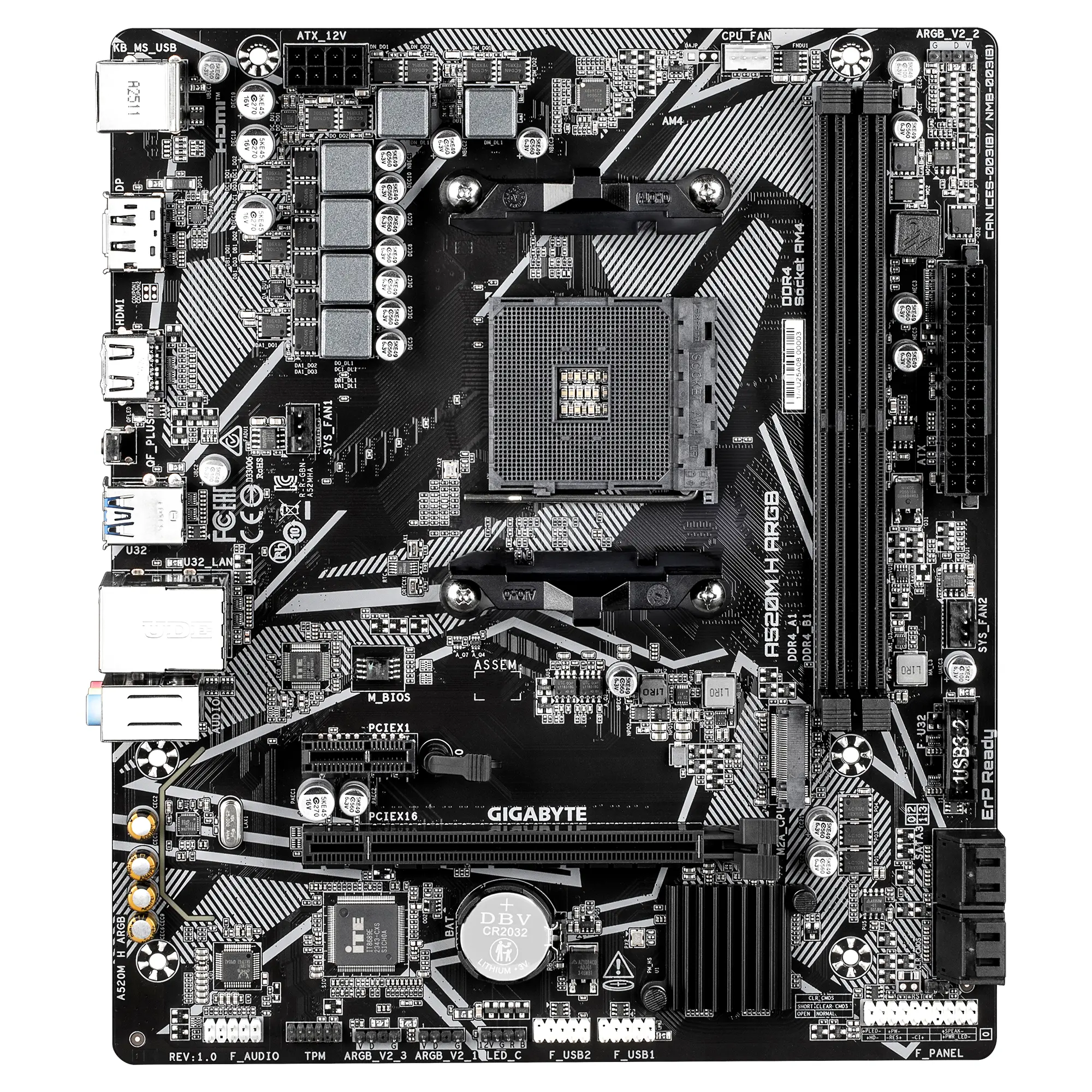 Placă de bază GIGABYTE A520M H ARGB, Socket AM4