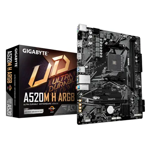 Дънна платка GIGABYTE A520M H ARGB, Socket AM4 - image 3