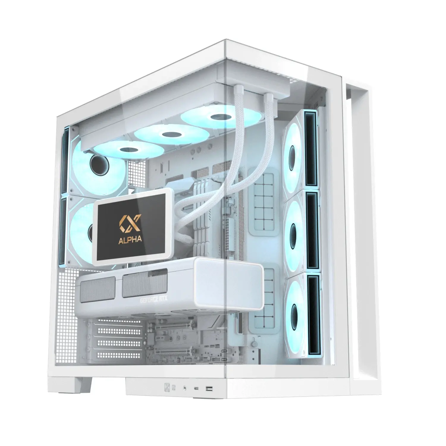 Xigmatek кутия Case ATX - Aqua 7 Arctic - 8 ARGB Fans, USB-C - image 5