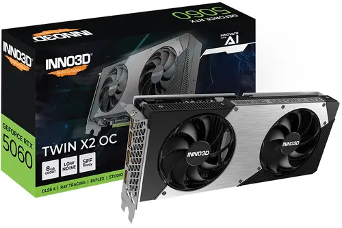 Видео карта, Inno3D GeForce RTX 5060 8GB GDDR7 Twin X2 OC