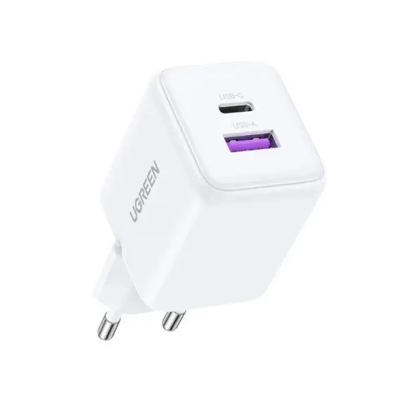 ЗАРЯДНО УСТРОЙСТВО X516 220V 1xUSB-C 1xUSB A 30W mini UGREEN - БЯЛО
