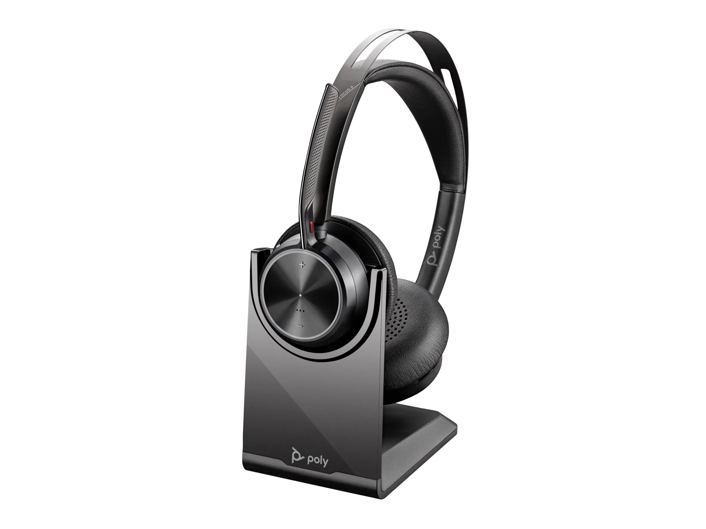 HP Poly Voyager Focus 2 USB-C BT Headset +USB-C/A Adapter +Charging Stand - image 2