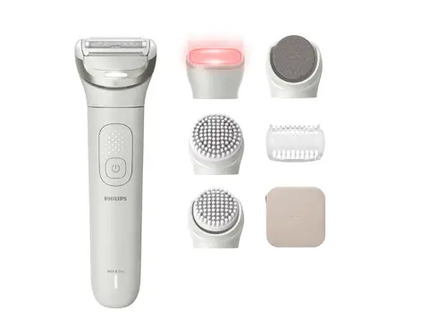PHILIPS Beauty Set τεχνολογία SkinLed για φροντίδα του δέρματος ξυριστική κεφαλή βούρτσα απολέπισης και καθαρισμού λίμα ποδιών θήκη - 1