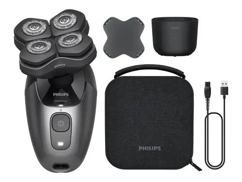 PHILIPS Електрическа самоpcъсначка за глава Pro Series 7000 сухо и мокро бръснене 360 гъвкава глава Системата за събиране на косми