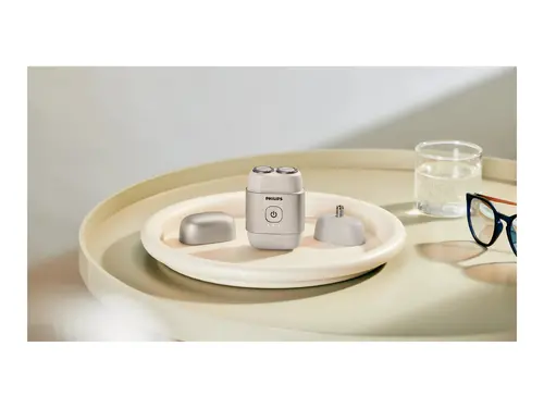PHILIPS Компактна Електрическа самоpcъсначка series 500 за сухо и мокро бръснене Lift & Cut Ножчета SteelPrecision калъф - image 5