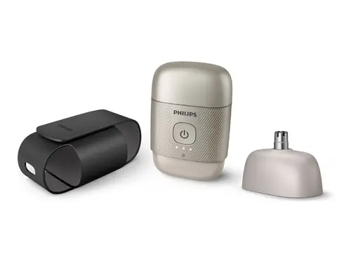PHILIPS Компактна Електрическа самоpcъсначка series 500 за сухо и мокро бръснене Lift & Cut Ножчета SteelPrecision калъф