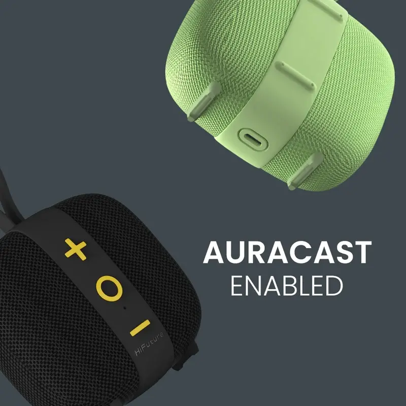 Тонколони, HiFuture LINO S Black, Bluetooth 5.4, IPX7 Waterproof, 12W Output, Pair to Play (TWS Mode), Up to 10 Hours Playtime, Support Auracast (Up to 100 units pair), Built-in Powerful DSP with DynaBoost Technology - image 2