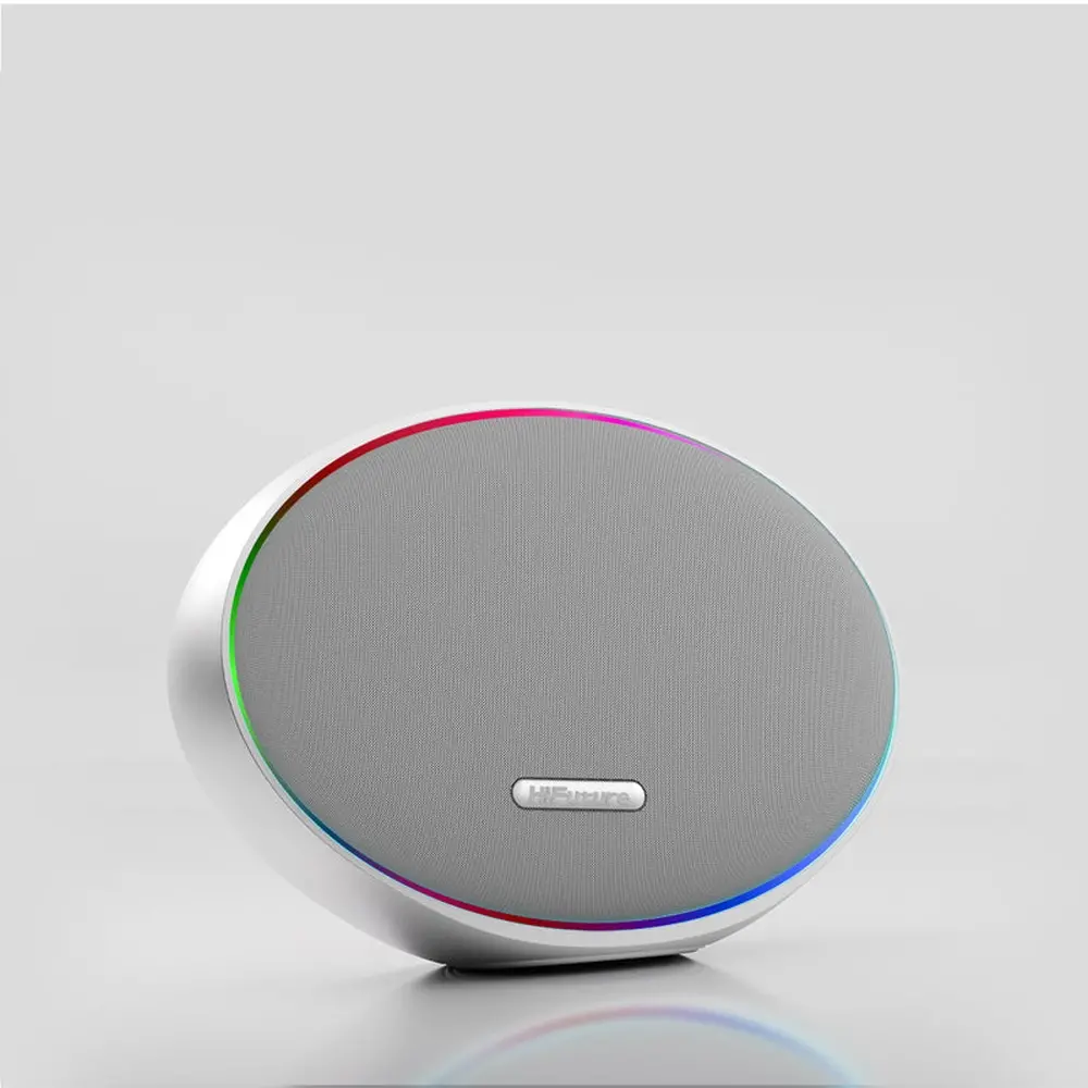 Тонколони, HiFuture ORBIT Silver, 80W Output (Max.power), Built-in Powerful DSP with DynaBoost Technology, Pair to Stereo Sound System (TWS Mode), Wireless 5.4, Orbit Lighting, Aluminum Elegance, Up to 8 Hours Playtime, Support Extension Media Player, Connection:US